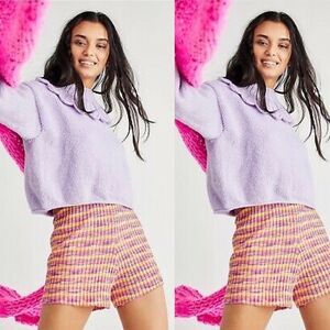 New Free People The Knitter Ruffle Merino Wool Sweater